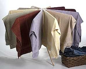 drying rack with towels